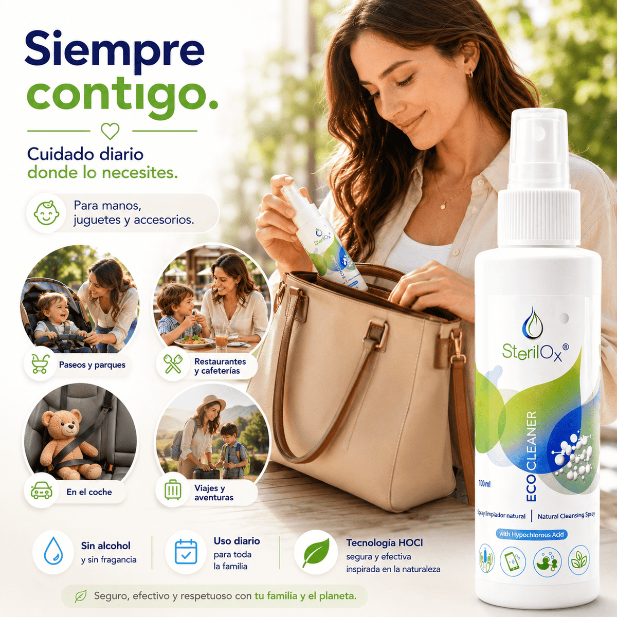 SterilOx 100 ml — Bruma Cosmética para Piel y Manos con HOCl - Sterilox