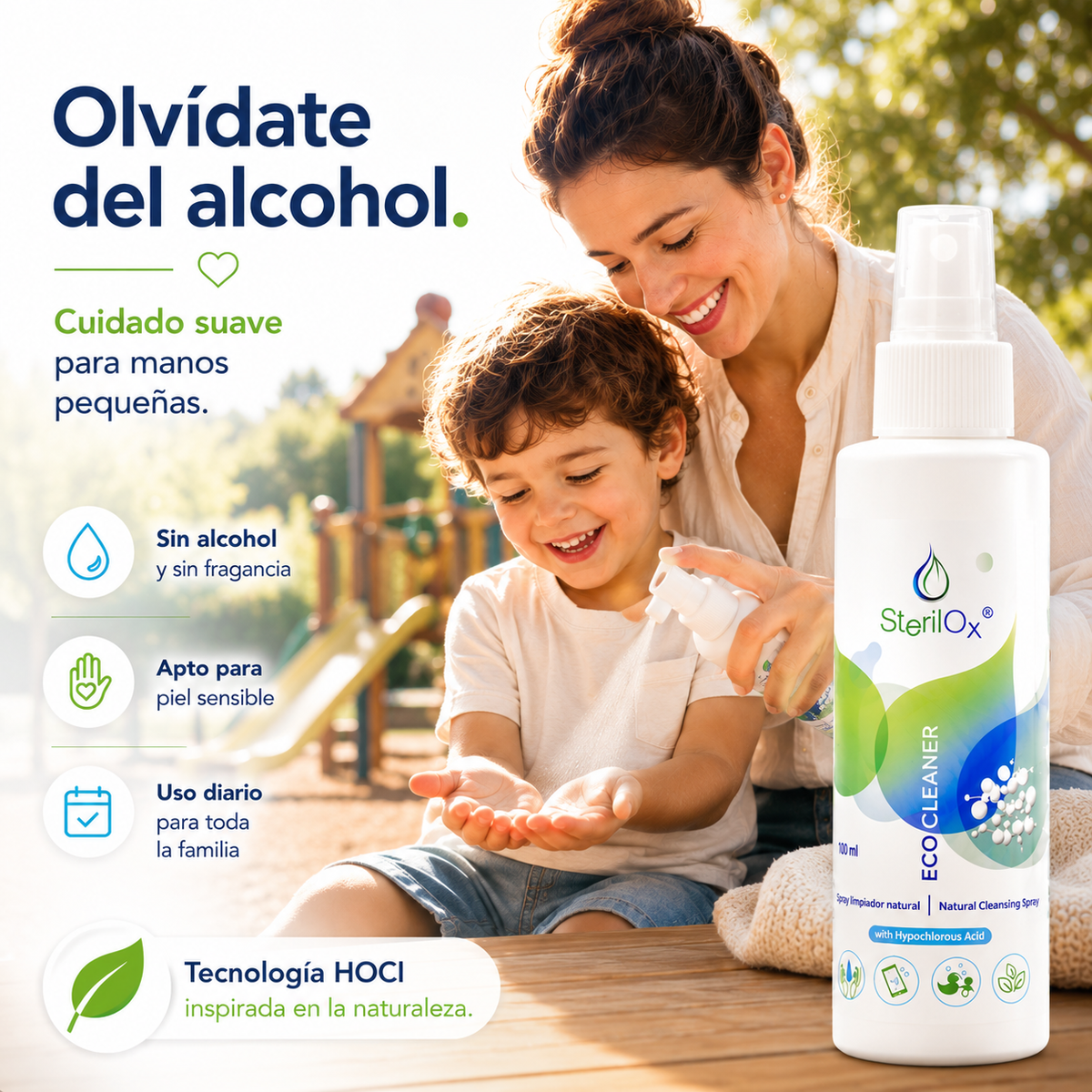 SterilOx 100 ml — Bruma Cosmética para Piel y Manos con HOCl - Sterilox