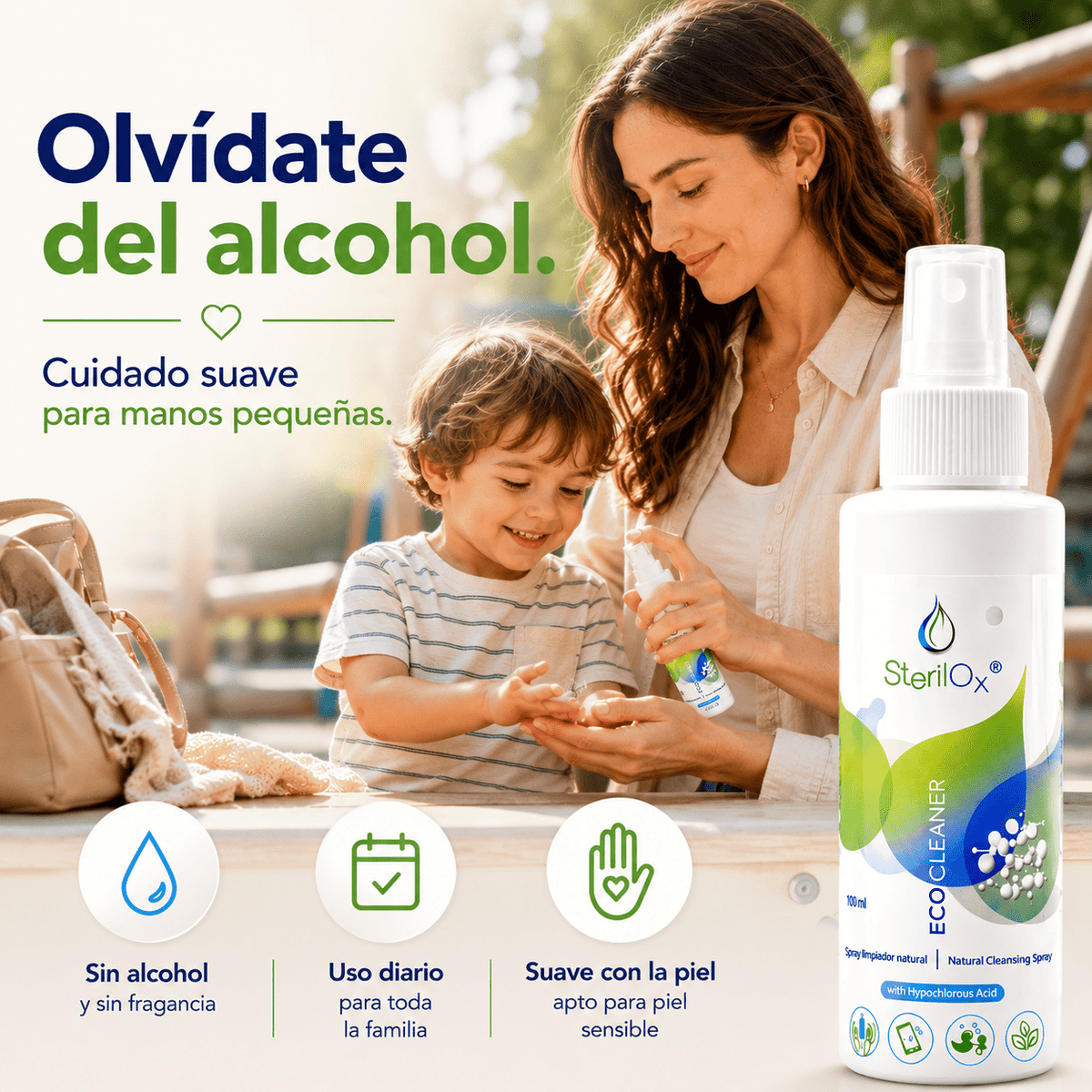 SterilOx 100 ml — Bruma Cosmética para Piel y Manos con HOCl - Sterilox