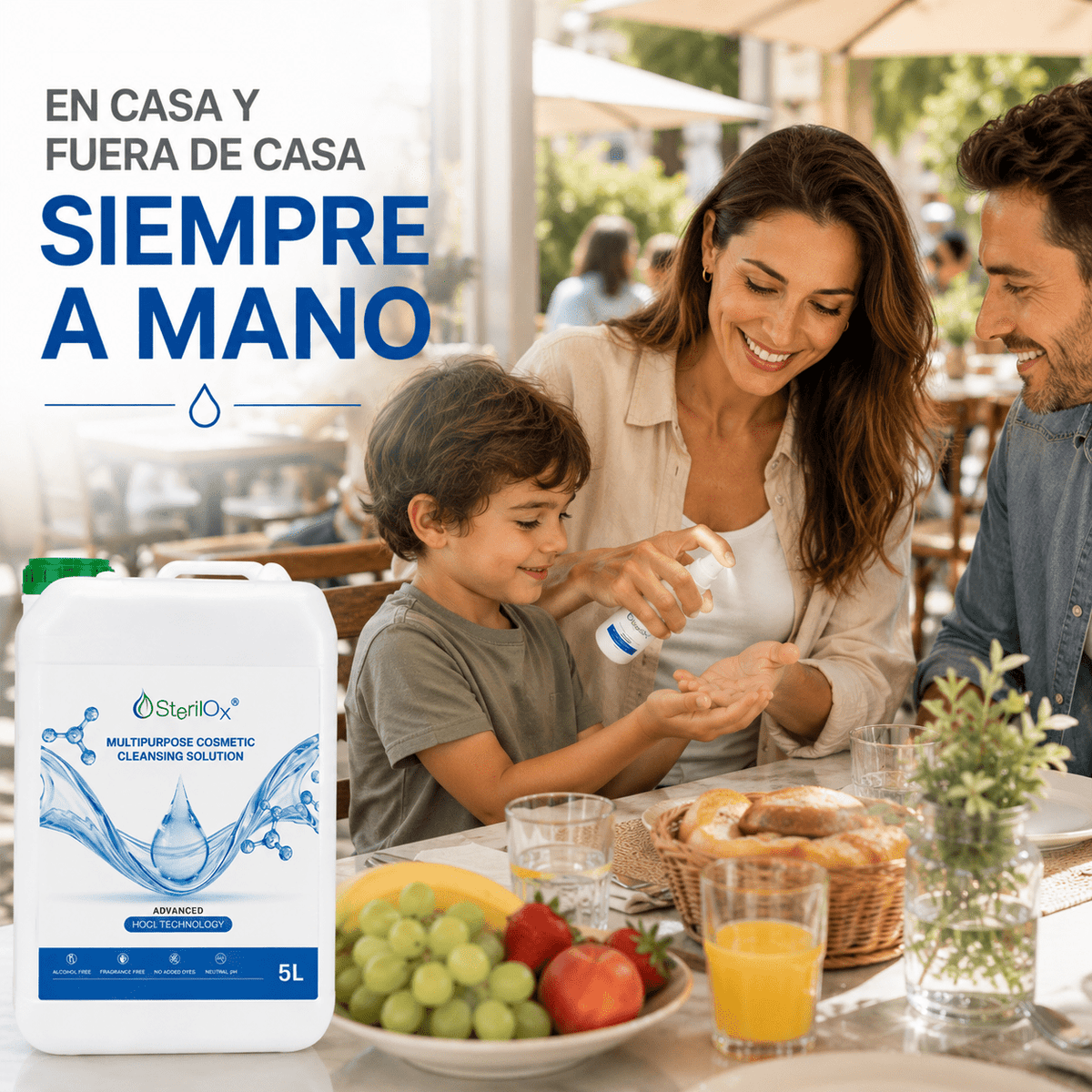 SterilOx 5 L — Solución Cosmética de Limpieza Multiusos HOCl (Recarga) - Sterilox
