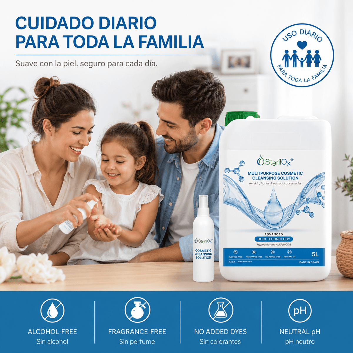 SterilOx 5 L — Solución Cosmética de Limpieza Multiusos HOCl (Recarga) - Sterilox