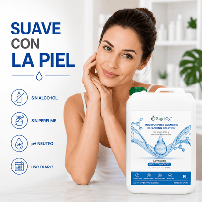 SterilOx 5 L — Solución Cosmética de Limpieza Multiusos HOCl (Recarga) - Sterilox