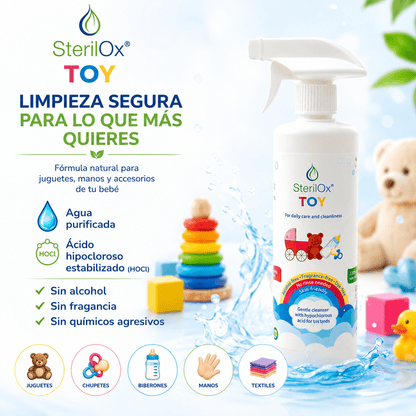 SterilOx TOY — Limpiador Natural para Juguetes, Chupetes y Biberones - Sterilox