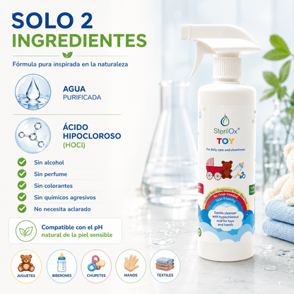 SterilOx TOY — Limpiador Natural para Juguetes, Chupetes y Biberones - Sterilox