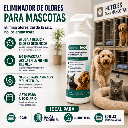 SterilOx ZOO 1 L — Spray Eliminador de Olores para Mascotas - Sterilox