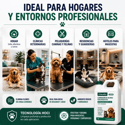 SterilOx ZOO 5 L — Eliminador de Olores para Mascotas Profesional - Sterilox